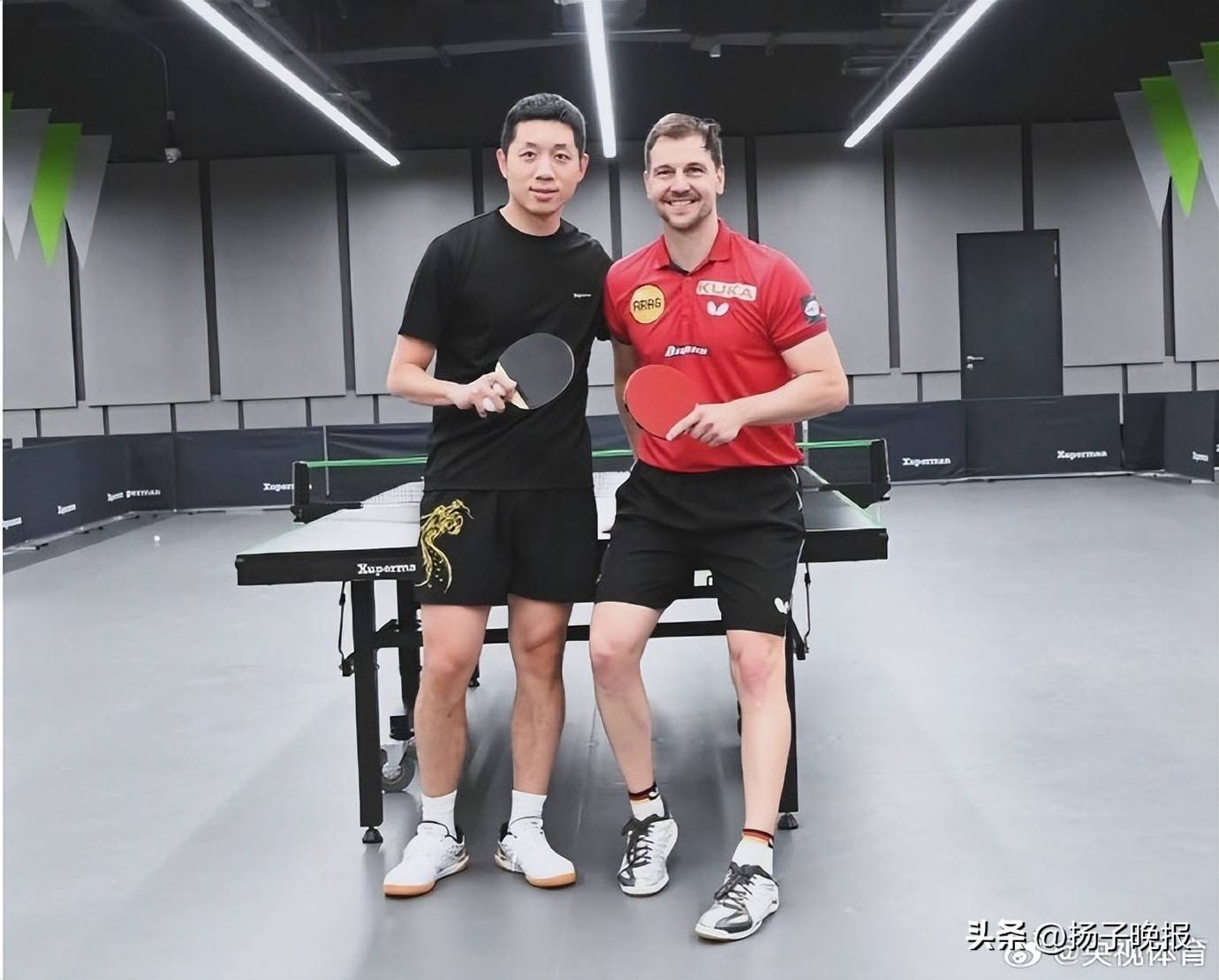 法国乒乓球队鏖战韩国乒乓球队，波尔完成帽子戏法